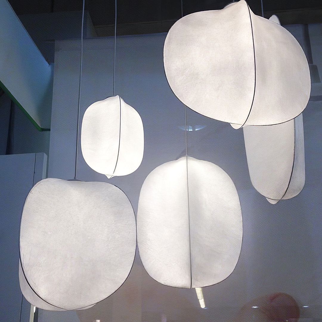 Modern Organic Pendant Light Cluster