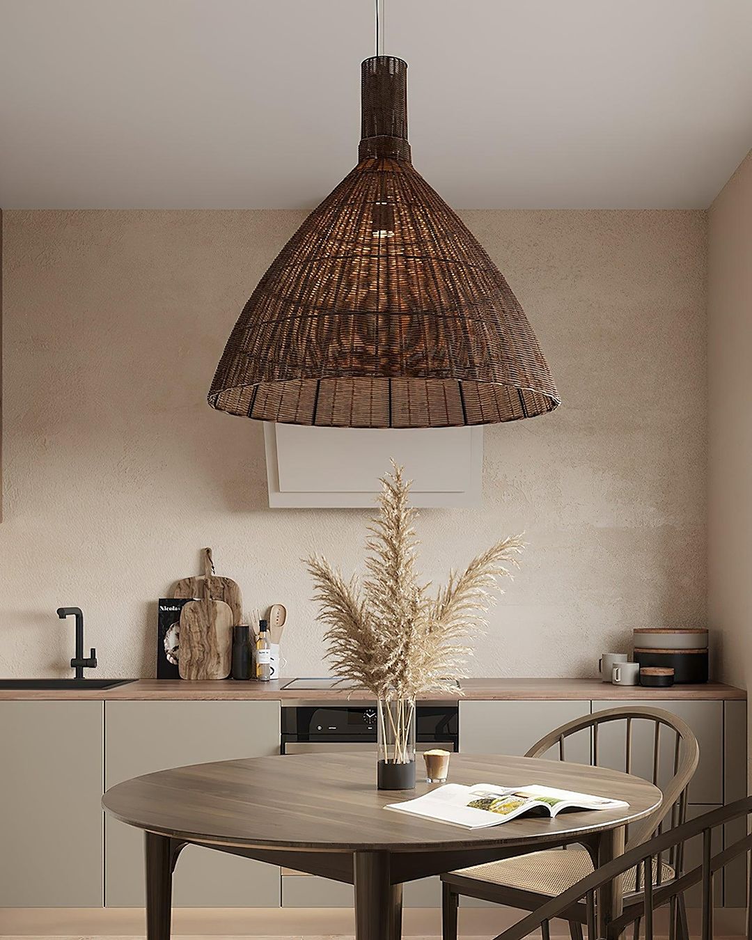 Woven Natural bamboo Rattan Pendant Light