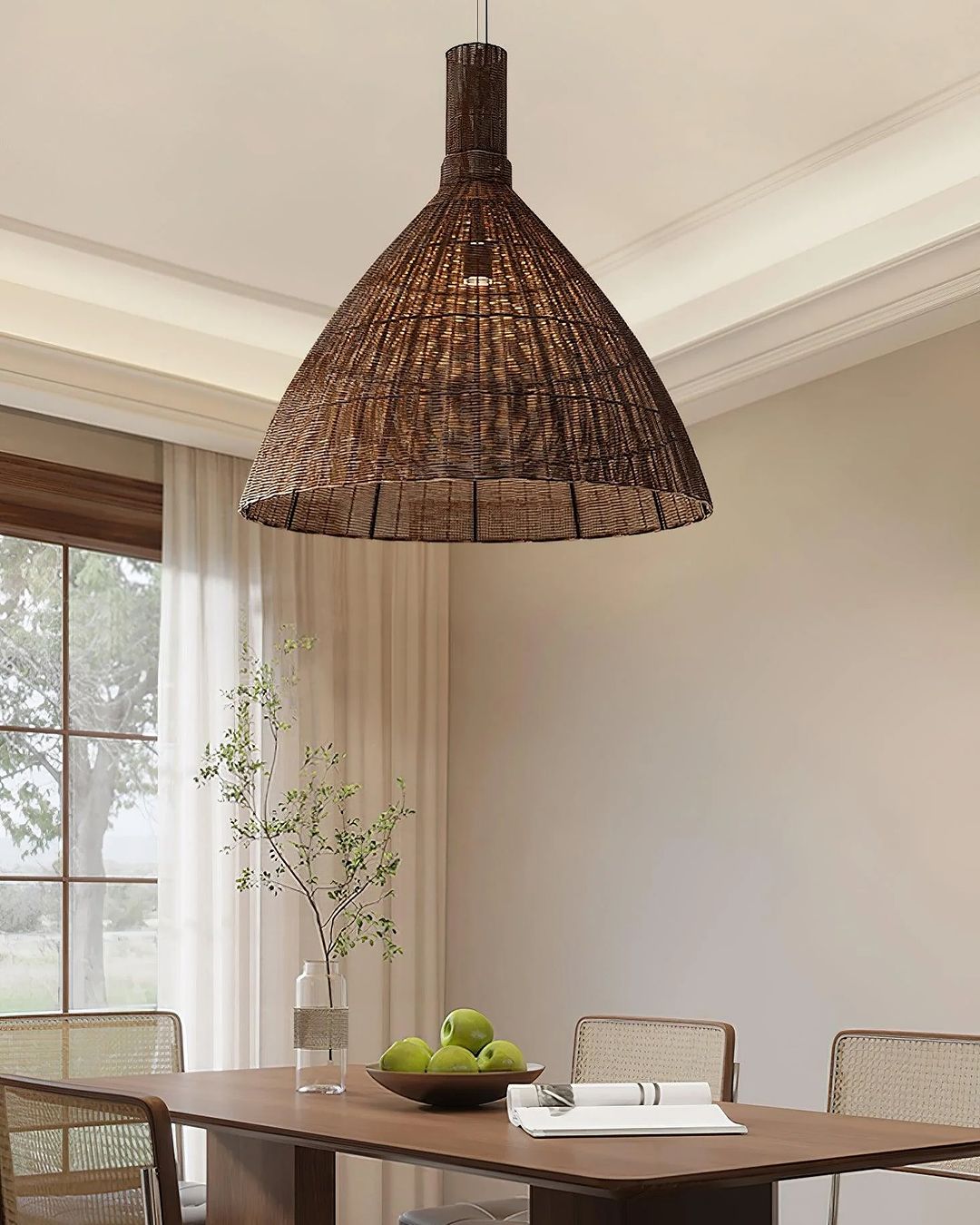 Woven Natural bamboo Rattan Pendant Light