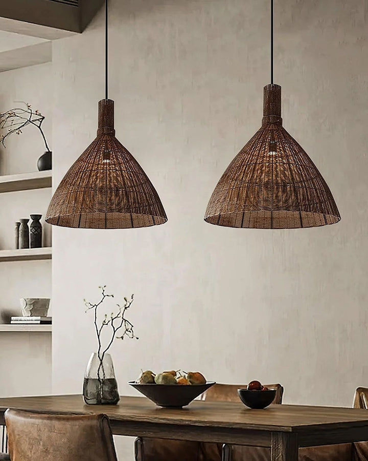 Woven Natural bamboo Rattan Pendant Light