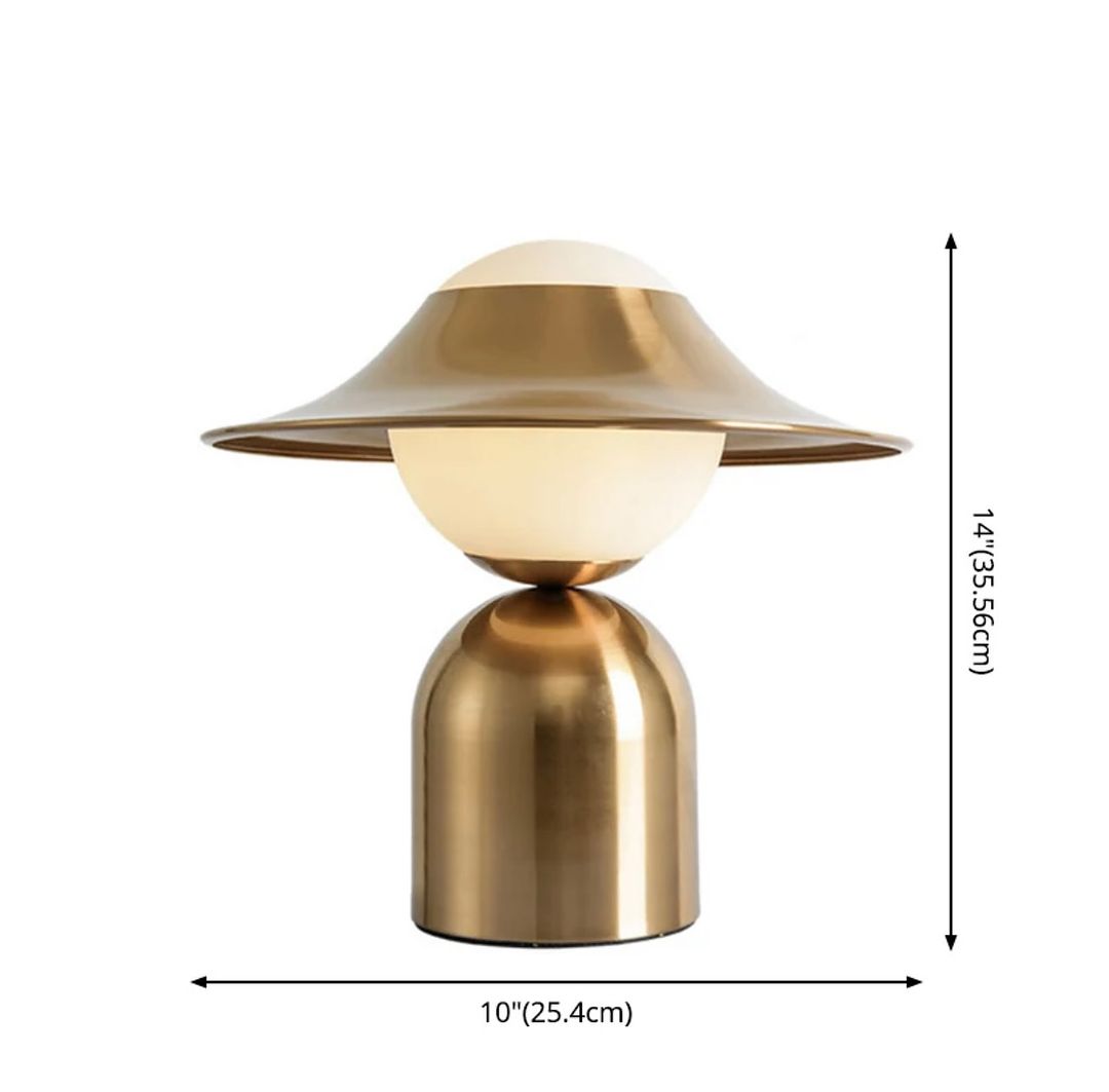 Modern Brass Table Lamp with Sculptural Design