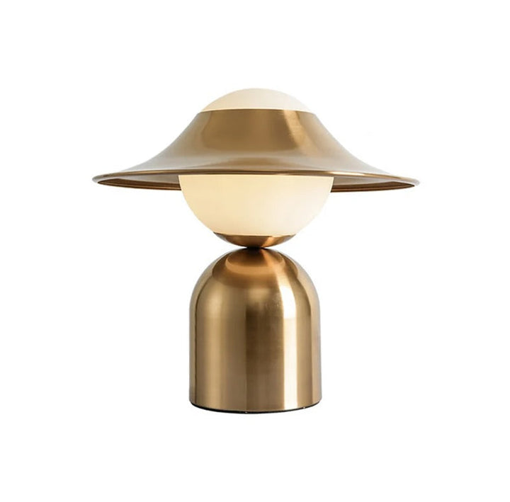 Modern Brass Table Lamp with Sculptural Design