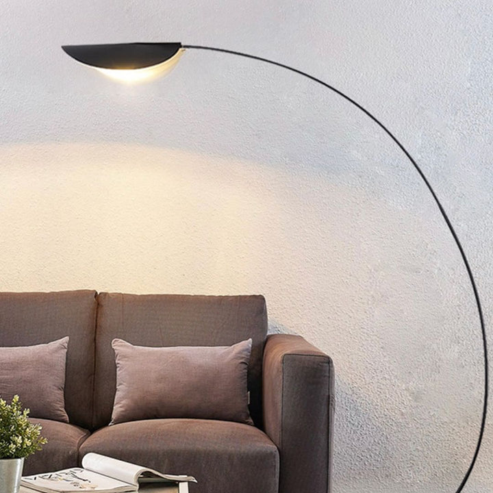 Modern Arc Floor Lamp with Black Finish