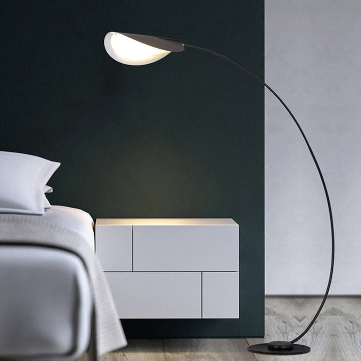 Modern Arc Floor Lamp with Black Finish