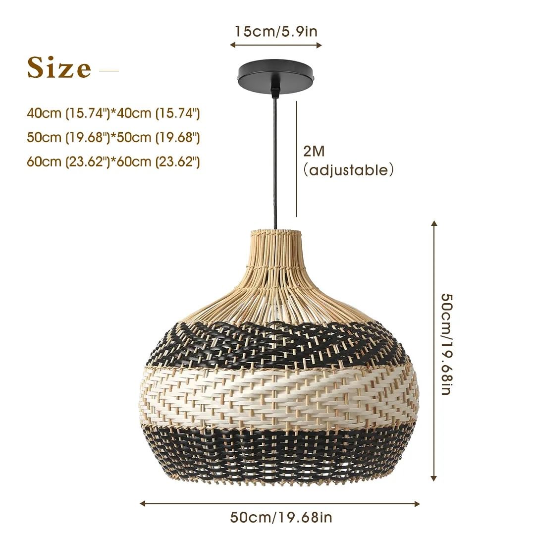 Handwoven Rattan Pendant Light