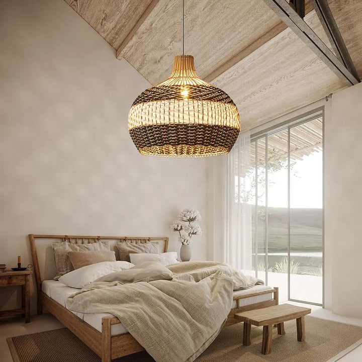 Handwoven Rattan Pendant Light