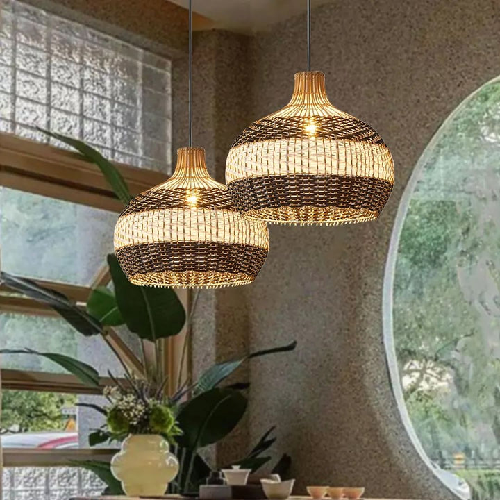 Handwoven Rattan Pendant Light