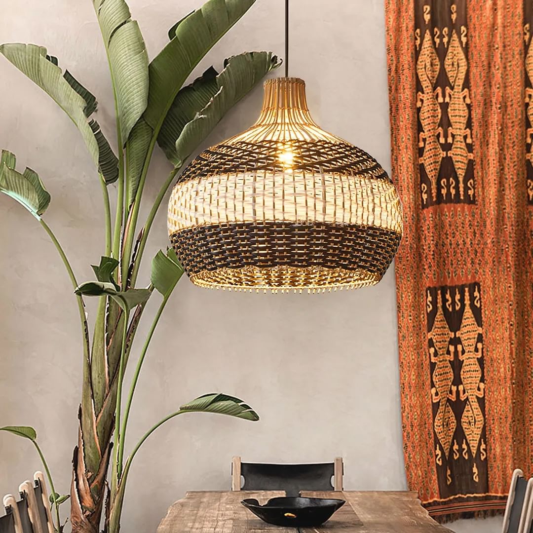 Handwoven Rattan Pendant Light