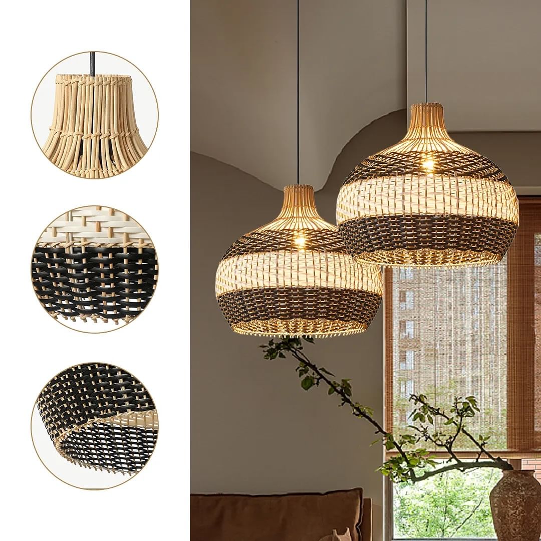 Handwoven Rattan Pendant Light