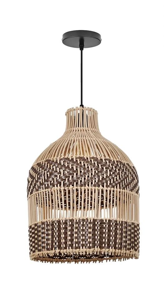 Boho-Style Woven bamboo rattan Pendant Light