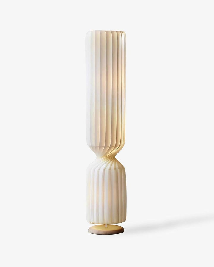 Sculptural Twist Floor Lamp with Modern Vertical Design