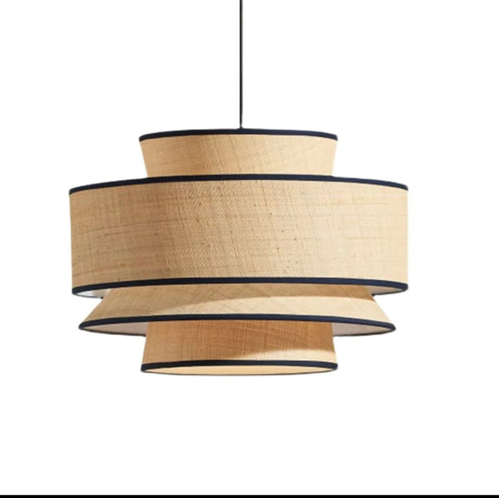 Tiered Woven Pendant Light with Modern Rustic Design