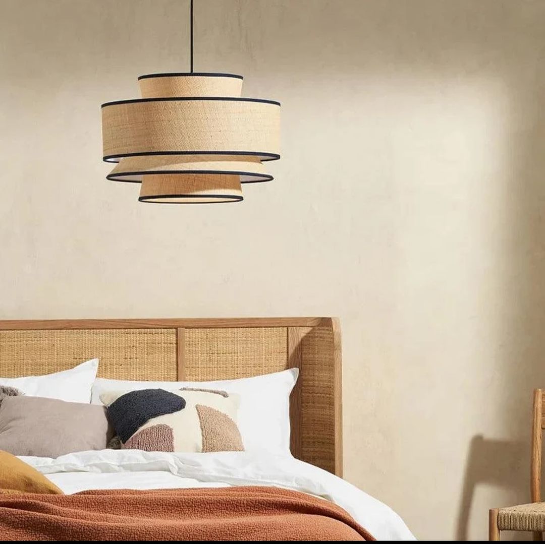 Tiered Woven Pendant Light with Modern Rustic Design