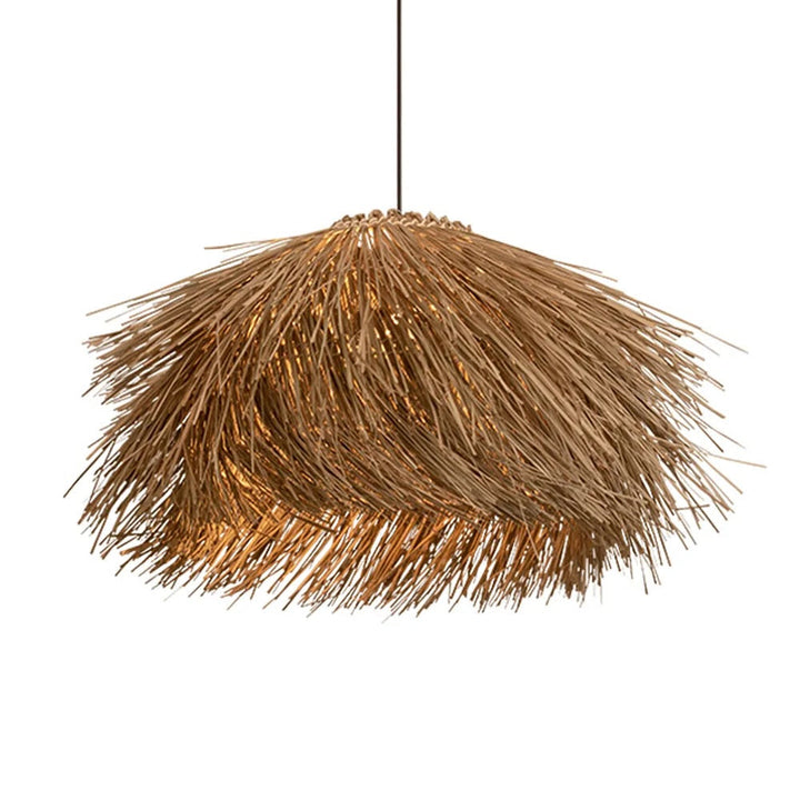 Rustic Woven Grass Pendant Light