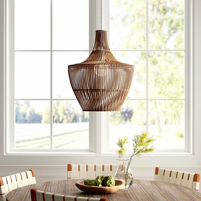 Natural Woven Rattan Pendant Light