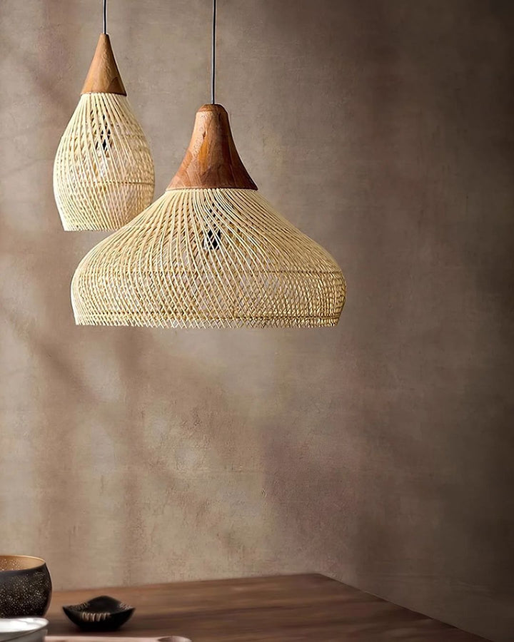 Handwoven Bamboo Pendant Light