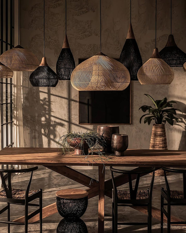 Handwoven Bamboo Pendant Light