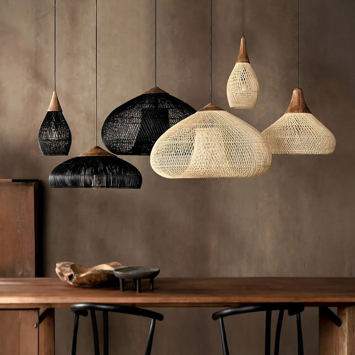 Handwoven Bamboo Pendant Light