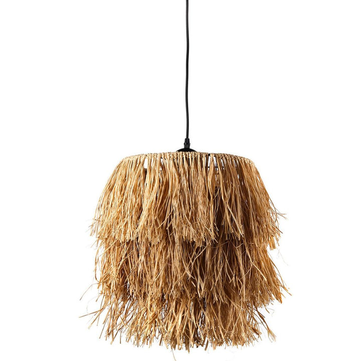 Rustic Straw Pendant Light