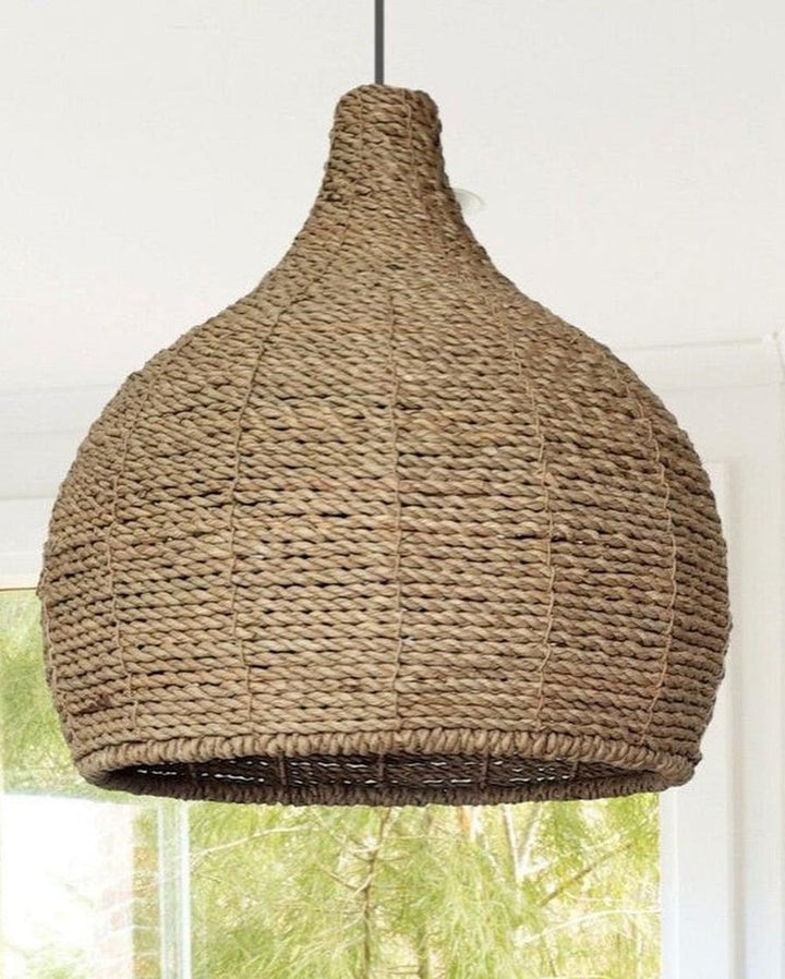 Natural Woven Dome Pendant Light