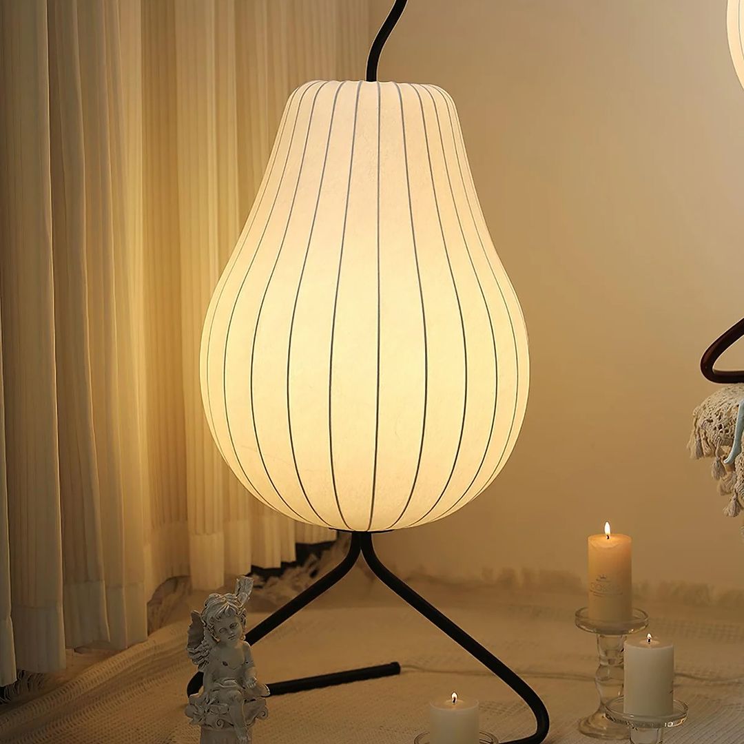 Elegant Pear-Shaped Ambient Floor Lamp