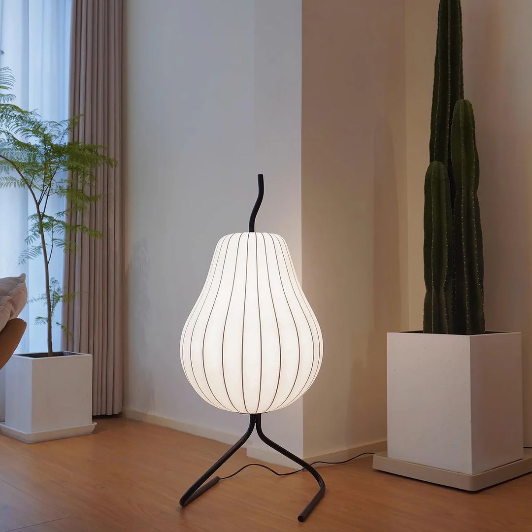 Elegant Pear-Shaped Ambient Floor Lamp