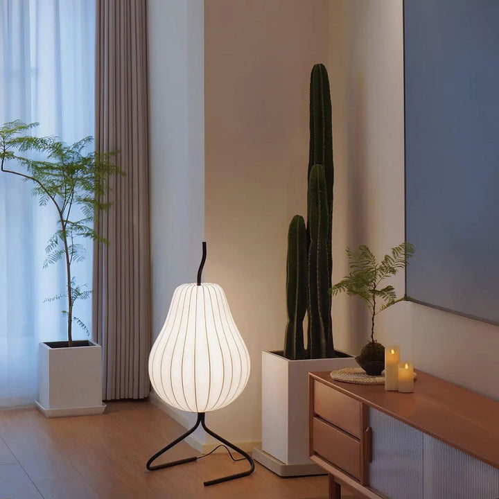 Elegant Pear-Shaped Ambient Floor Lamp