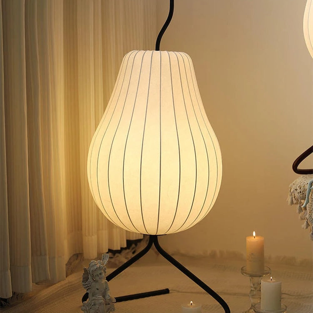 Elegant Pear-Shaped Ambient Floor Lamp