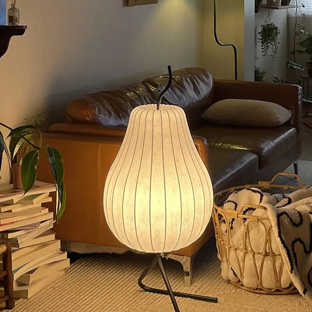 Elegant Pear-Shaped Ambient Floor Lamp