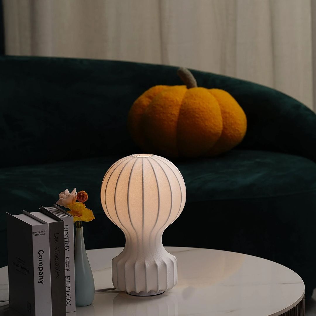 Modern White Globe Table Lamp