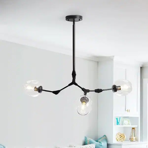 Modern Multi-Arm Glass Globe Chandelier