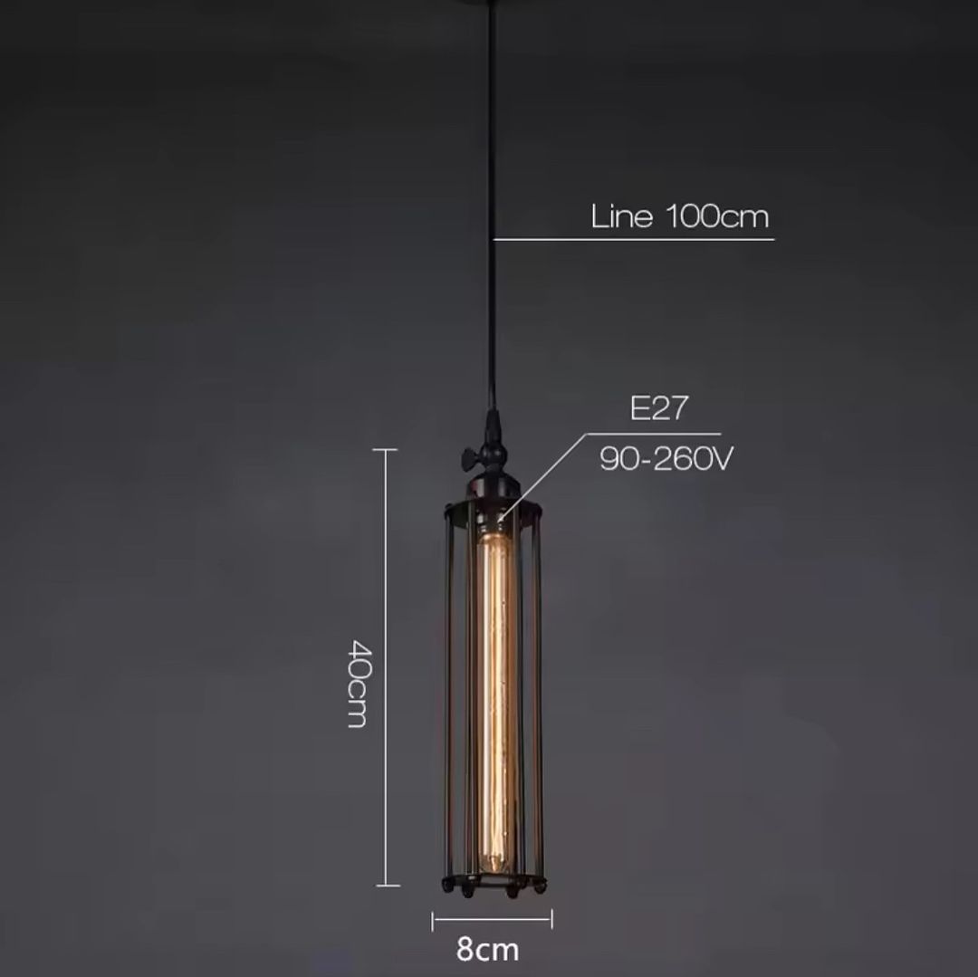 Industrial Tubular Edison Pendant Light