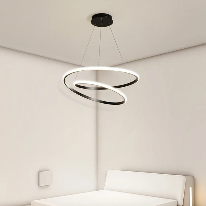 Gold Circular Ring LED Chandelier