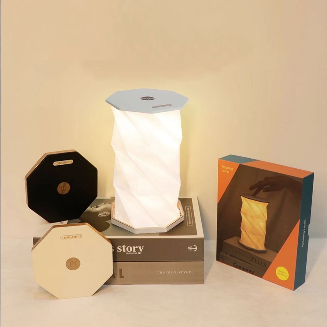 Origami-Inspired Table Lamp with Warm Glow