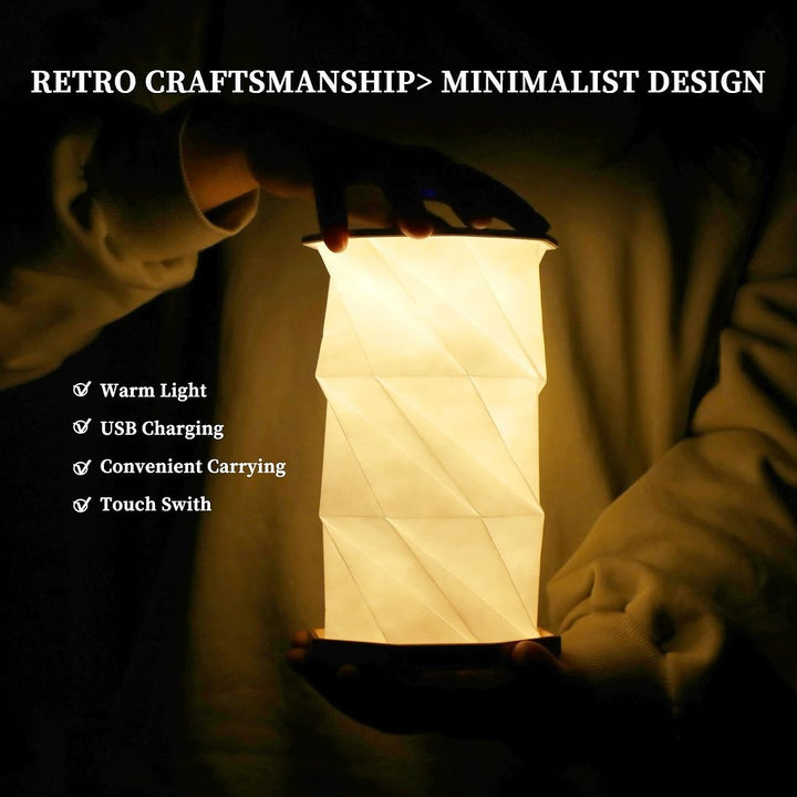 Origami-Inspired Table Lamp with Warm Glow