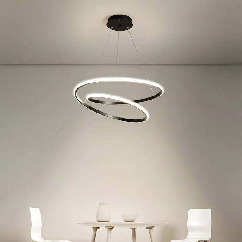 Gold Circular Ring LED Chandelier