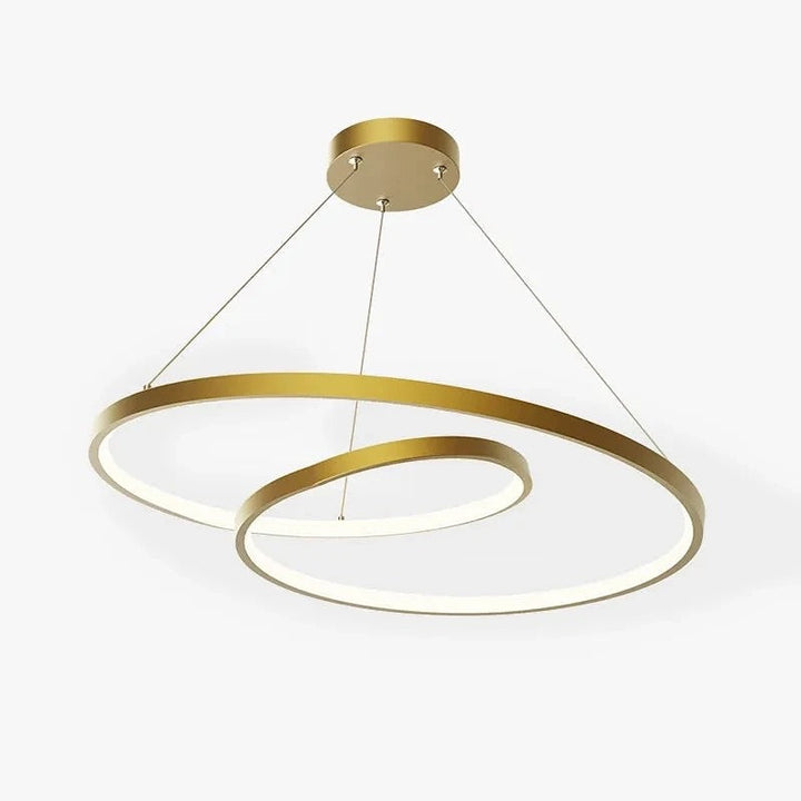 Gold Circular Ring LED Chandelier