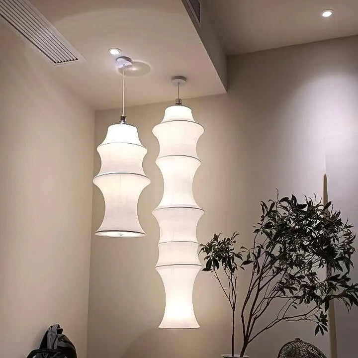 Modern LED Layered Fabric Pendant Lights