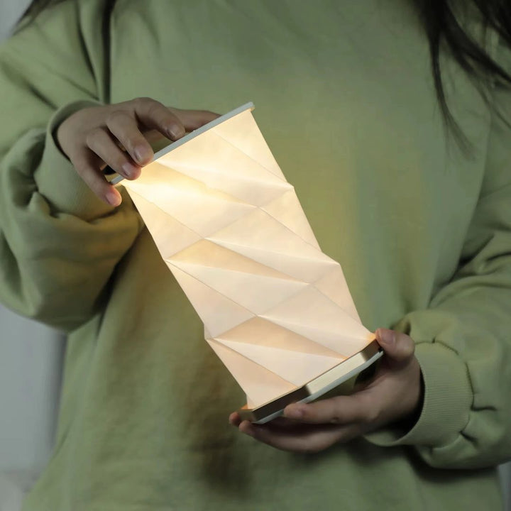 Origami-Inspired Table Lamp with Warm Glow