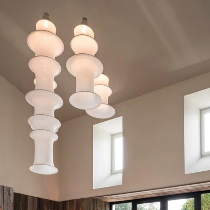 Modern LED Layered Fabric Pendant Lights