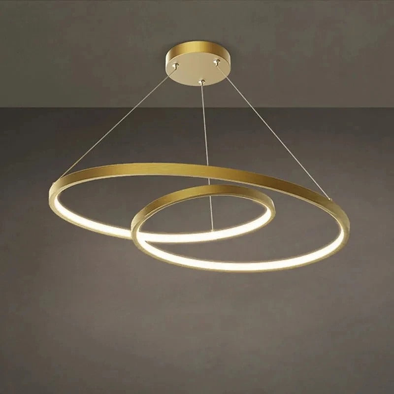 Gold Circular Ring LED Chandelier