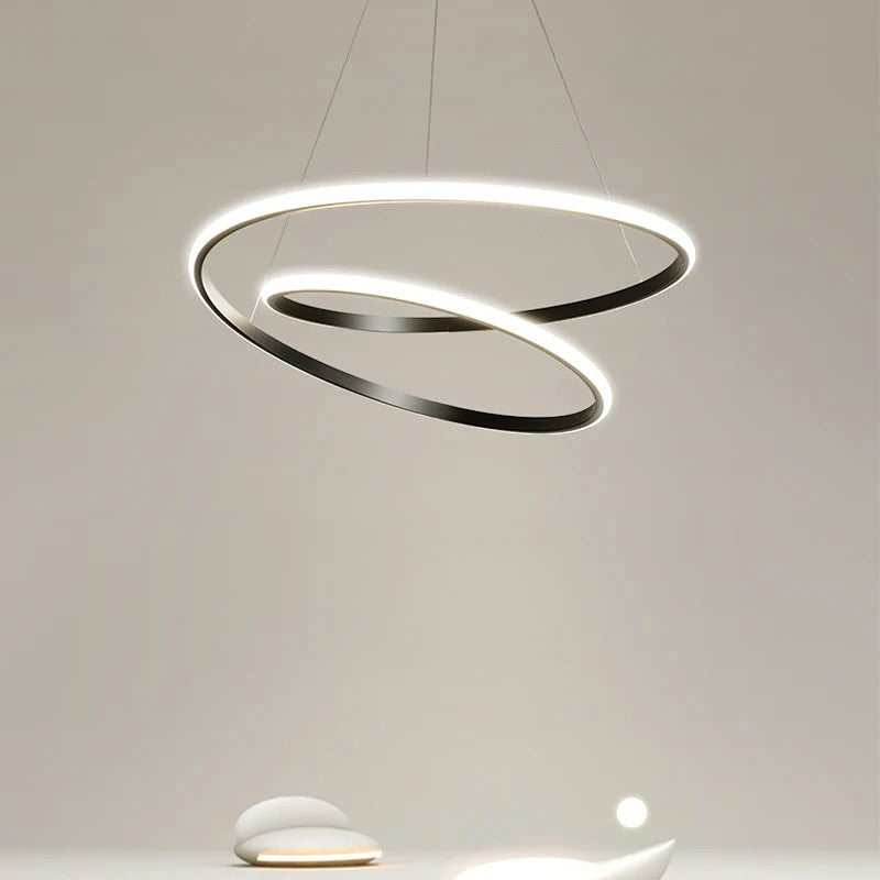 Gold Circular Ring LED Chandelier