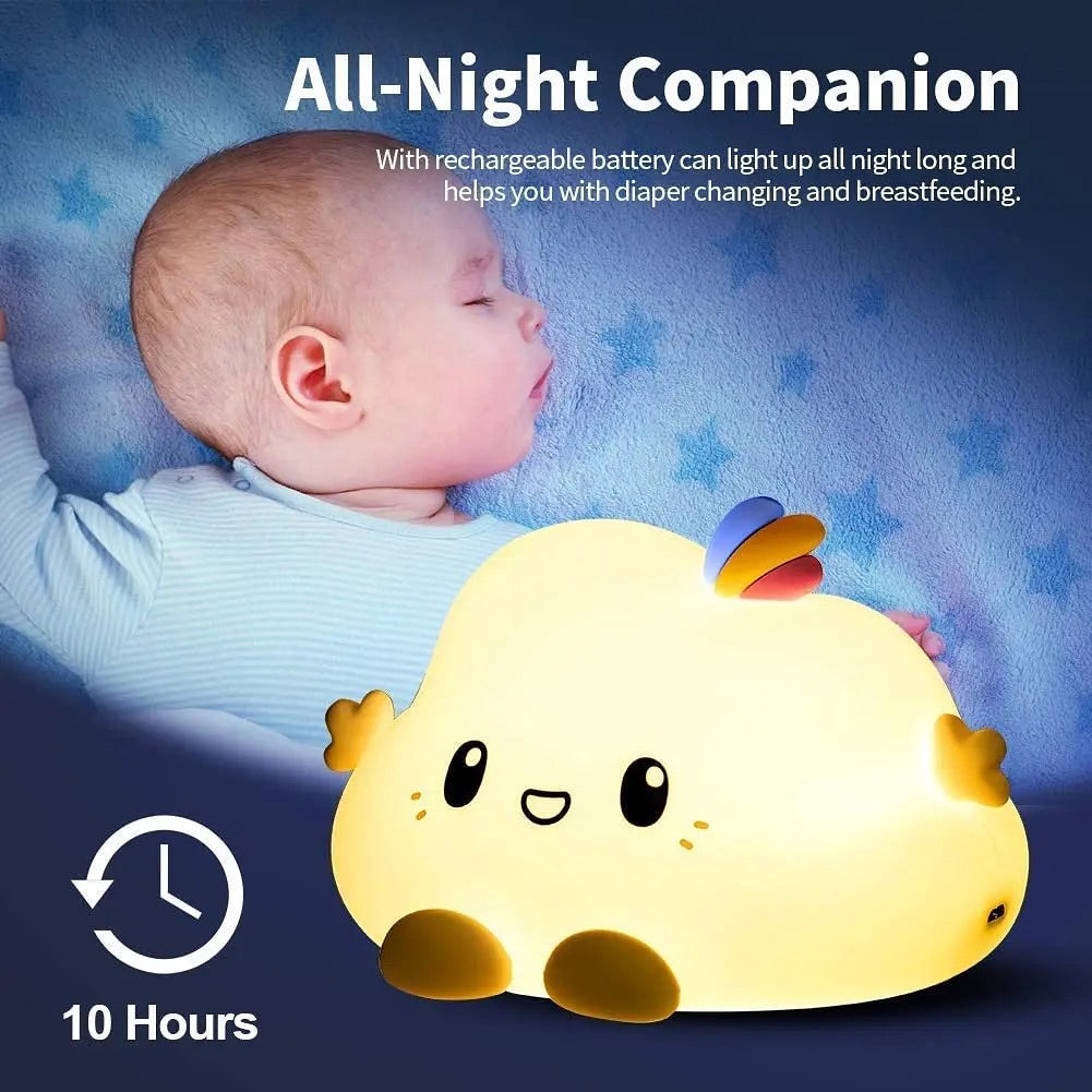 Cute Cloud-Shaped LED Night Light with Remote Control