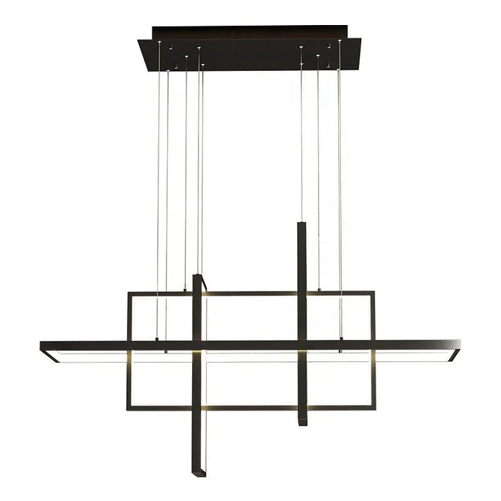 Modern Geometric LED linear Chandelier