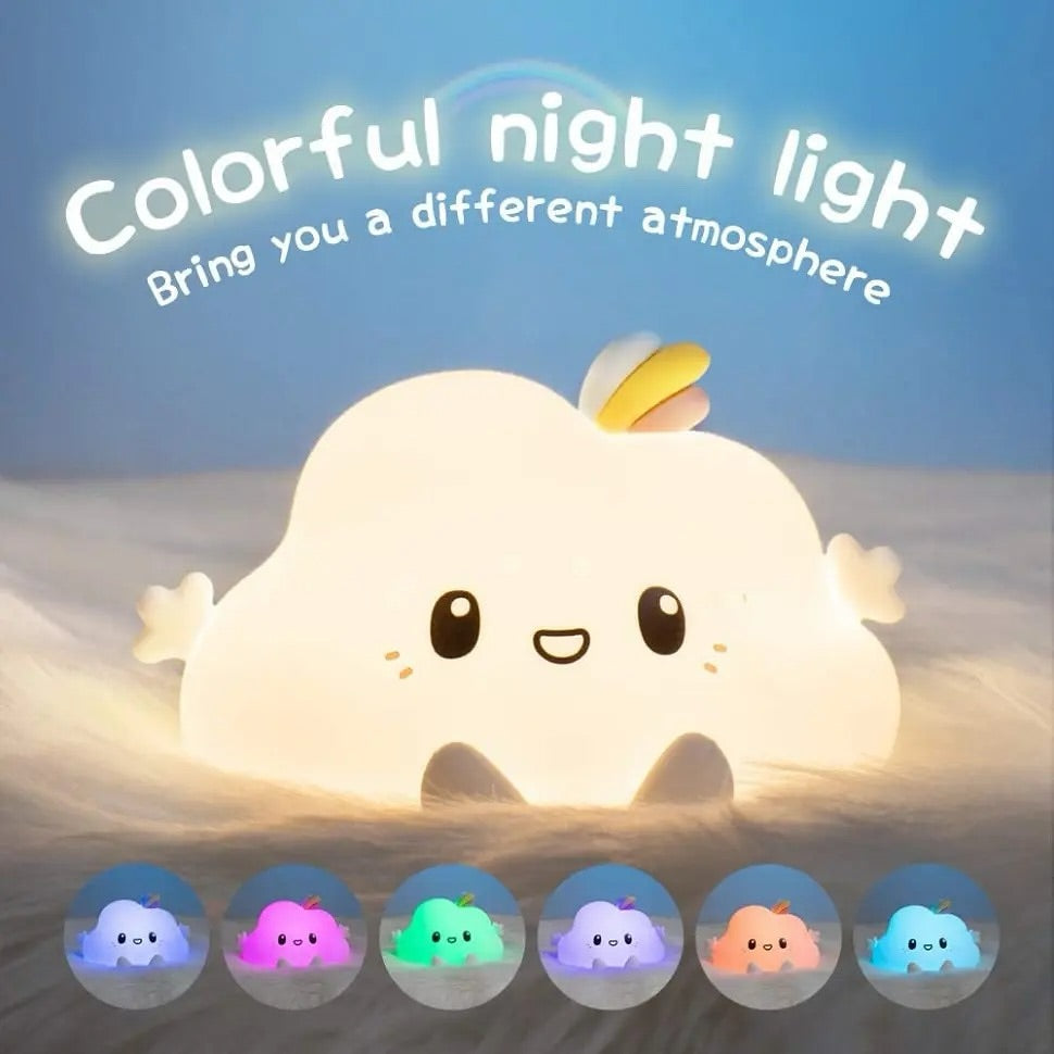 Cute Cloud-Shaped LED Night Light with Remote Control