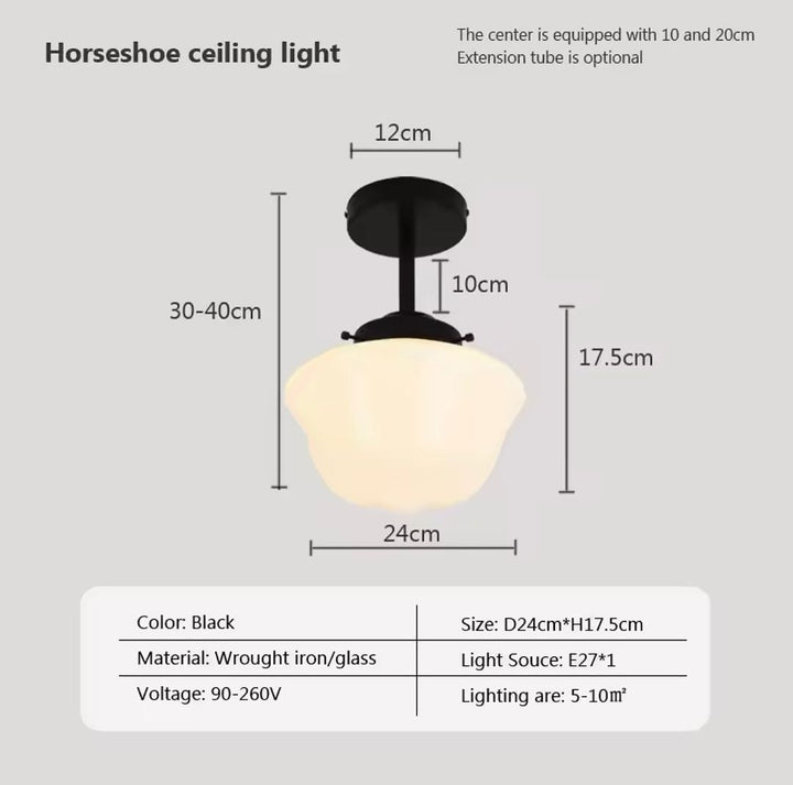 Classic Glass Shade Ceiling Light