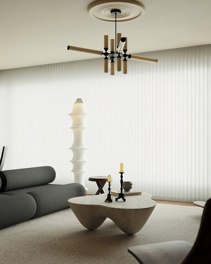 Modern LED Layered Fabric Floor Lamp