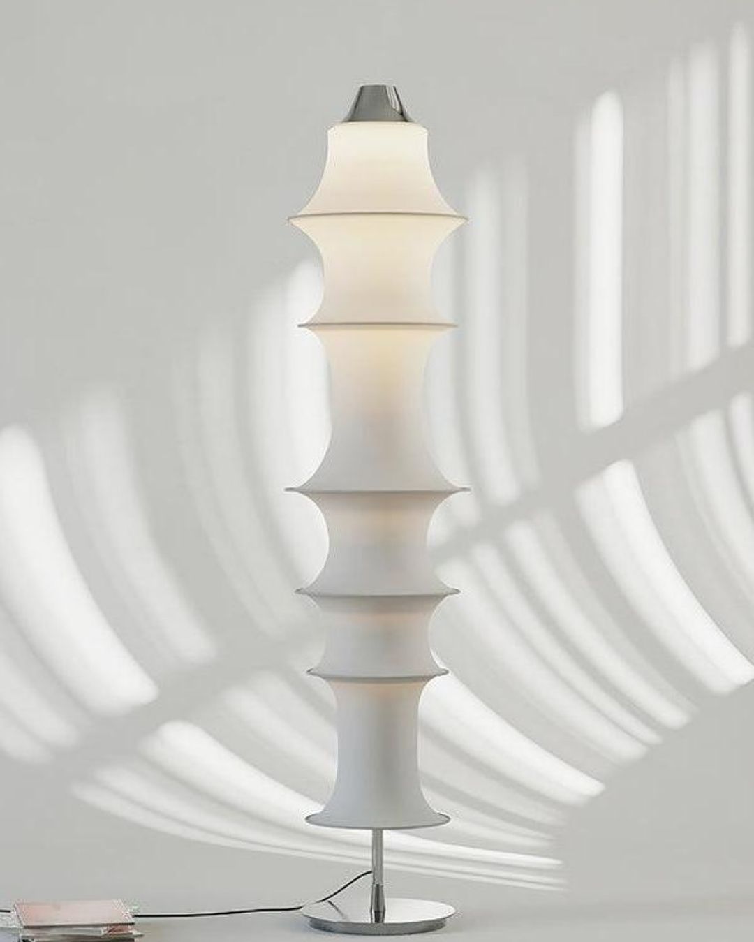 Modern LED Layered Fabric Floor Lamp