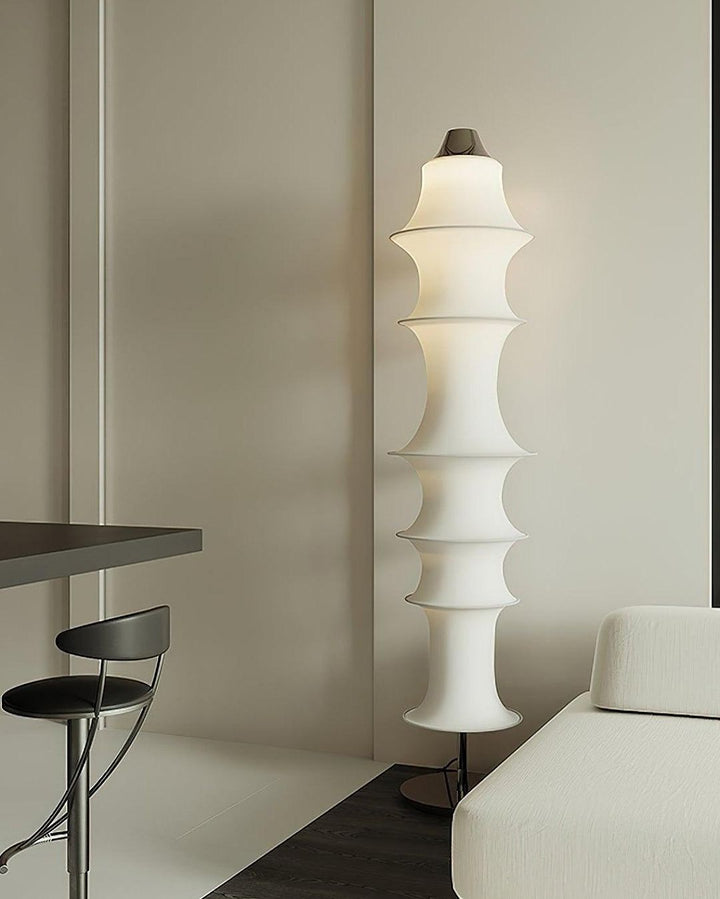 Modern LED Layered Fabric Floor Lamp