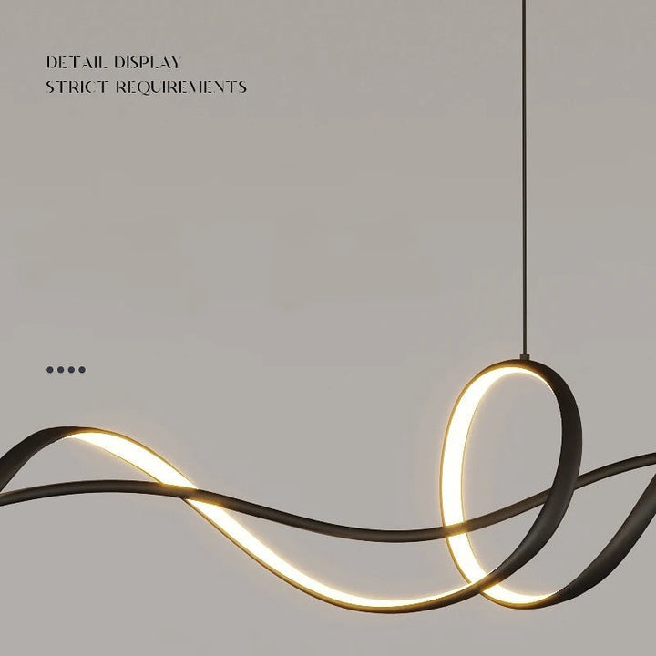 Modern Wave LED Pendant linear Light